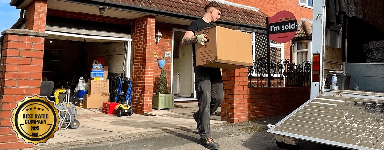 Bellwoods removals crew at work in Huddersfield
