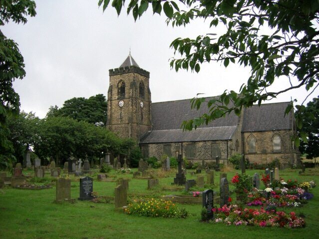 The hilltop stone village of Shelley, south-east of Huddersfield